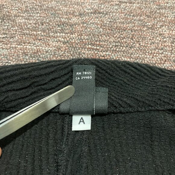 Eileen Fisher Jacket Blazer Women's Small Black Textured Ribbed Made in USA - Picture 6 of 11